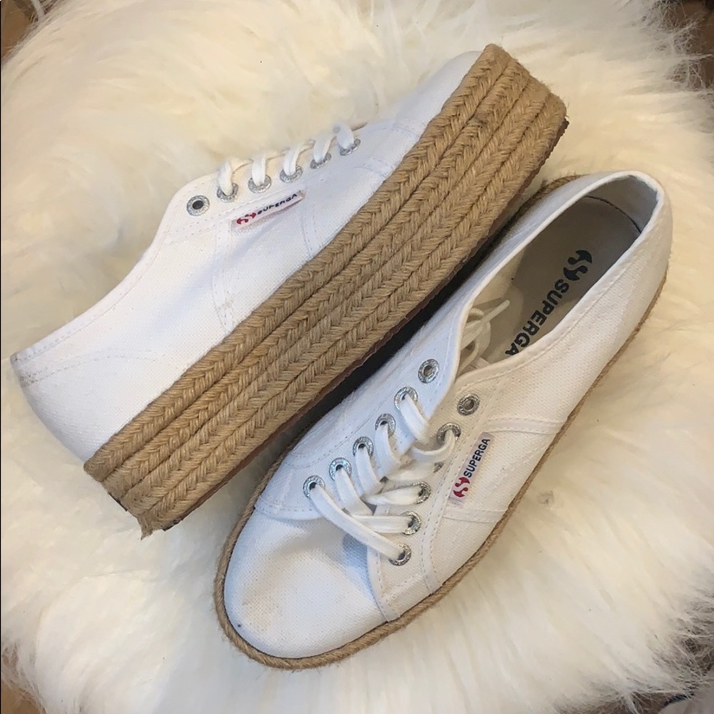 White platform supergas size 39